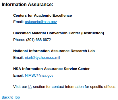 NSA — Material Conversion Center